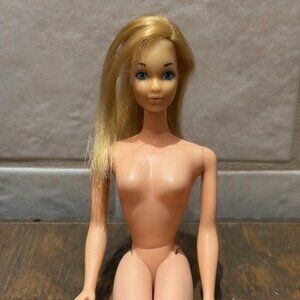 Barbie 1966 U.S. Patented Made in Korea TNT Blonde Doll 1970s Naked Mattel VTG 1
